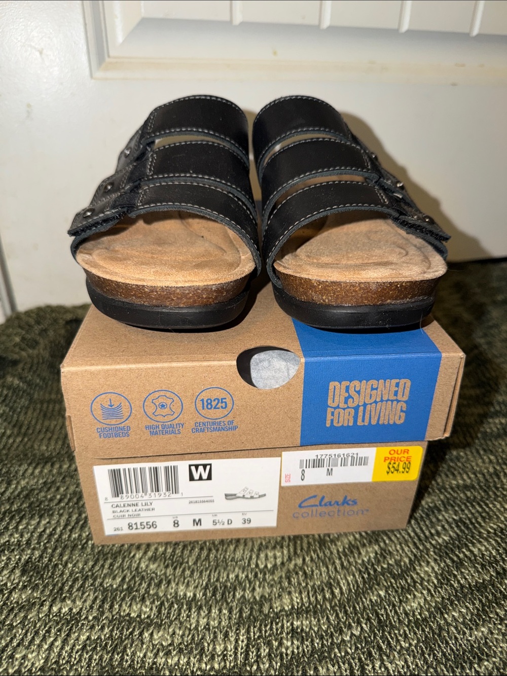Clarks Calenne Lily black sandals
